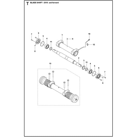 Husqvarna FS 7000 D - 967944703 - Blade Shaft 02
