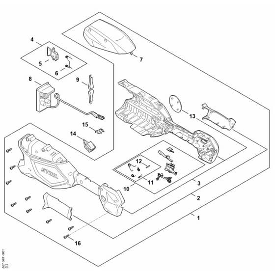 Stihl FSA110.0 R - Handle Housing, Cover - Parts Diagram