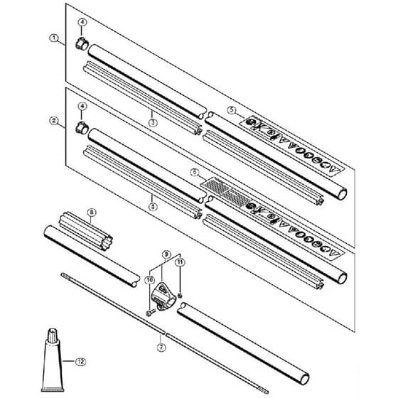 Genuine Stihl FSA130 / D - Drive tube assembly