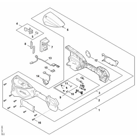 Stihl FSA70.0 R - Handle Housing, Cover - Parts Diagram
