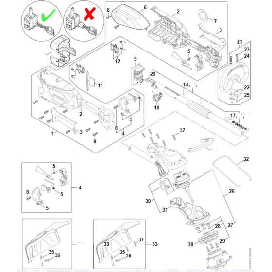 Stihl FSA86R - Spare Parts - Parts Diagram