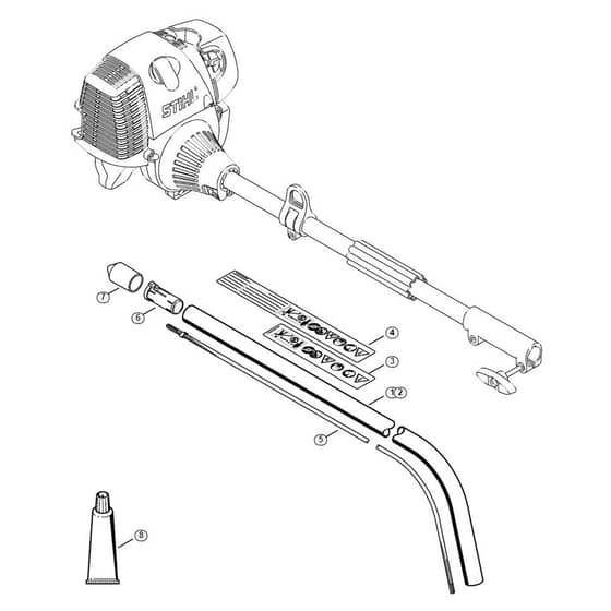 Genuine Stihl FSB-KM / A - Drive tube assembly