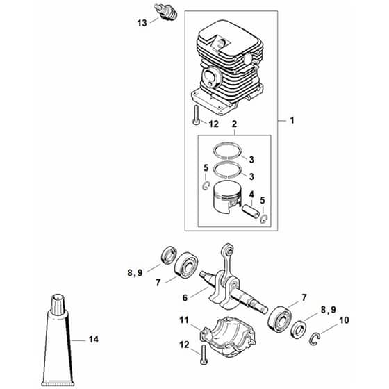 Genuine Stihl MS170 / B - Cylinder