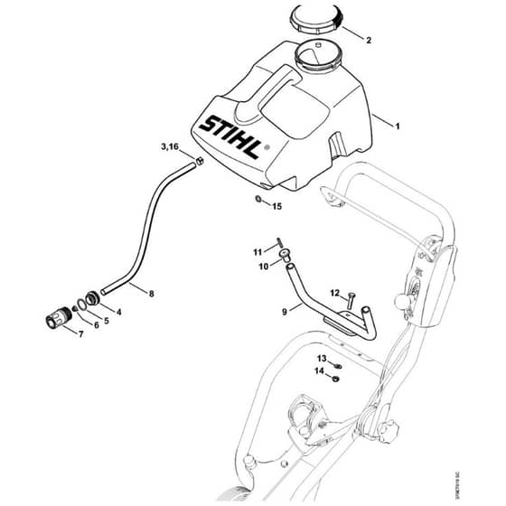 Stihl FW20 - Water Tank - Parts Diagram