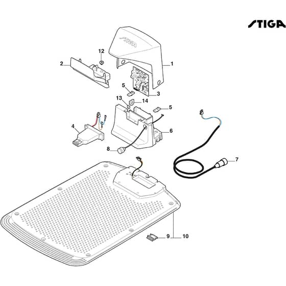 G 3600 - 2024-2025 - 2R5106018/UKS - Stiga Robot Mower Recharging Base Diagram