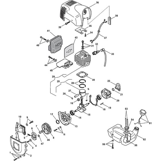 G 428 - 2004 - 282820001/04 - Castel Garden Brushcutter Engine Diagram