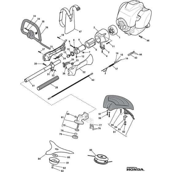 G 428 H - 2006 - 282440003/SIB - Castel Garden Brushcutter Handle Transmission Diagram