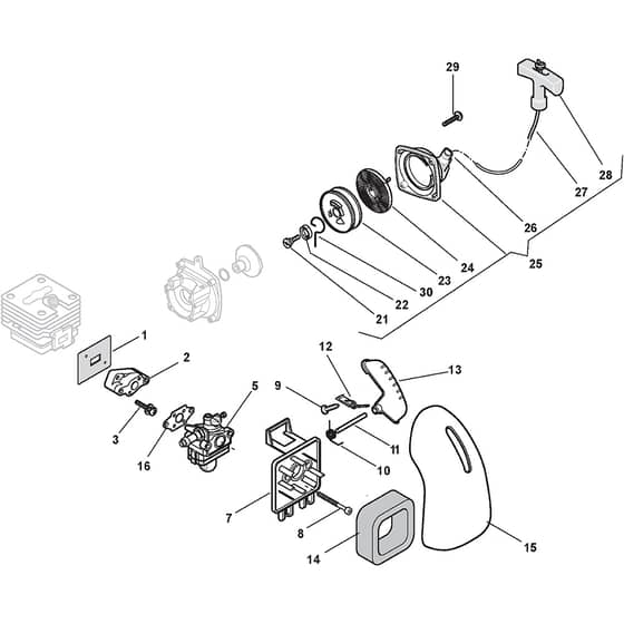 G 436 - 2007 - 283520006/05 - Castel Garden Brushcutter Engine 02 Diagram