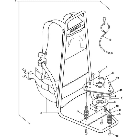 G 444 - 2004 - 284422000/0F4 - Castel Garden Brushcutter Knap Sack Diagram