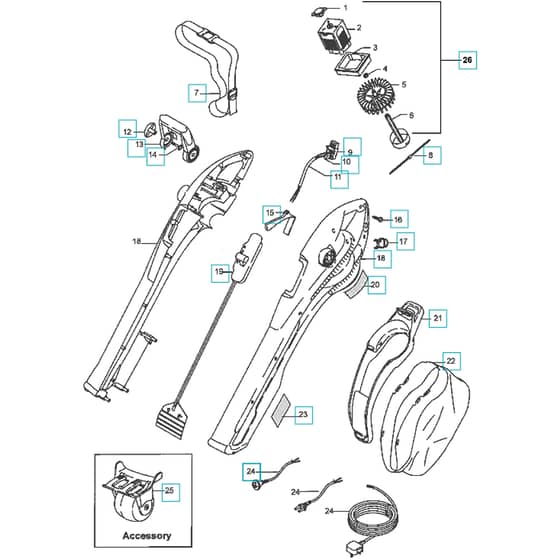 Flymo GardenVac 2700 - 2018-03 - Blower Main Assembly