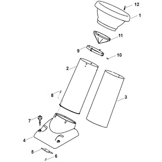 Viking GB 370.1 S - Funnel - Parts Diagram
