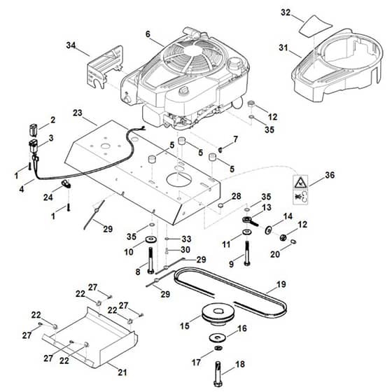 Viking GB 370.2 S - Engine, Drive - Parts Diagram