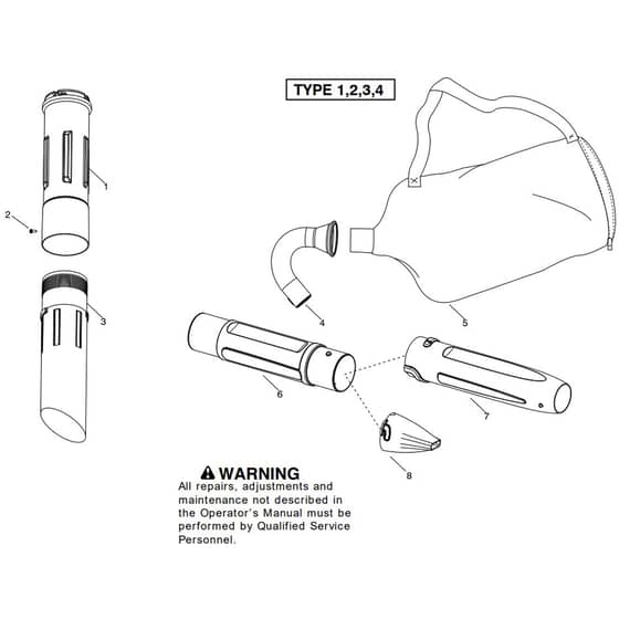 McCulloch GBV345 - 2017-04 - Tube Parts Diagram