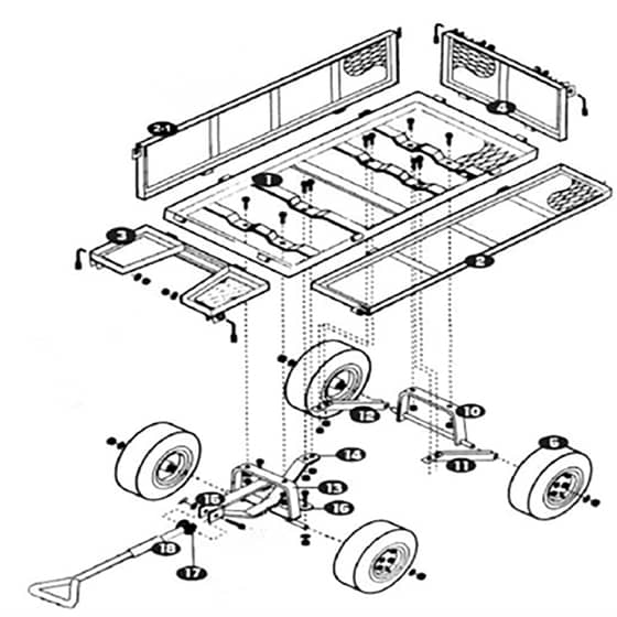 Cobra GCT320HD - Hand Cart Main Diagram