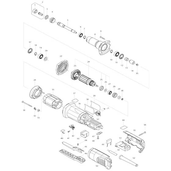 Makita GD0801C - Die Grinder - Power Tool Diagram