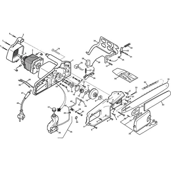 GD 170 - 2004 - 291716001/BRA - Castel Garden Chainsaw Electric Chain saw Diagram