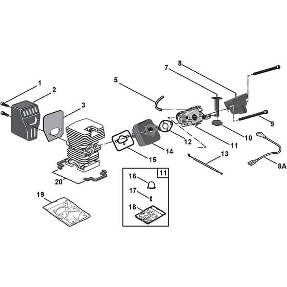 GD 36 - 2004 - 222614003/DOM - Castel Garden Chainsaw Carburettor Diagram
