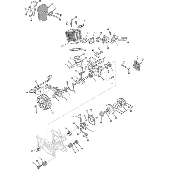 GD 38 - 2007 - 222214006/HAN - Castel Garden Chainsaw Engine Diagram