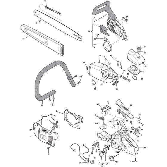 GD 38 - 2007 - 222216006/06 - Castel Garden Chainsaw Housing Diagram