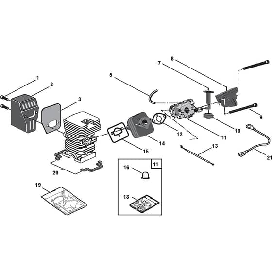 GD 39Q - 2007 - 222716106/07 - Castel Garden Chainsaw Carburettor Diagram
