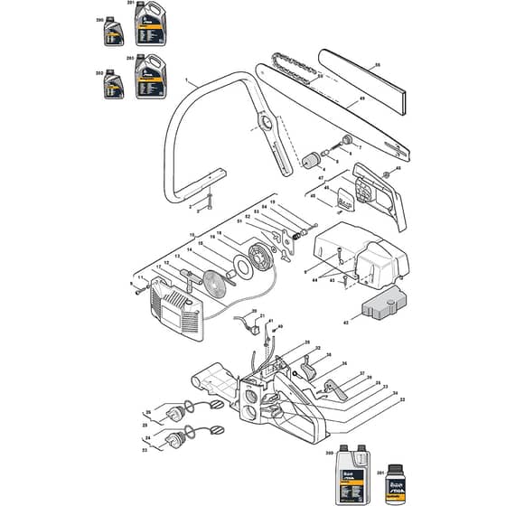 GD 45 - 2007 - 224618006/07 - Castel Garden Chainsaw Housing Diagram
