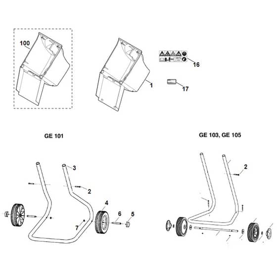 Viking GE 101 - Wheel Carrier - Parts Diagram
