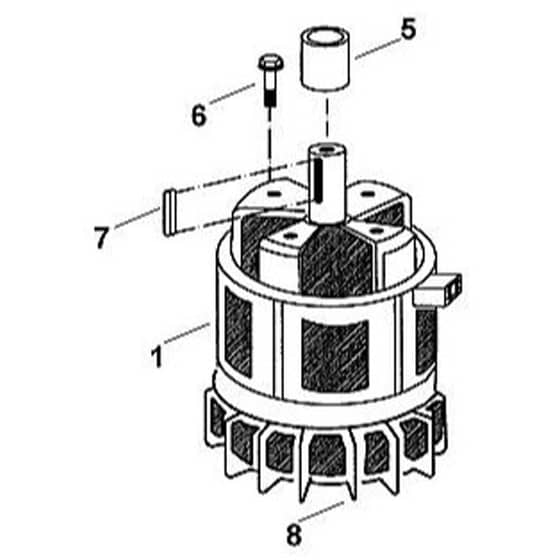 Viking GE 365 - Electric Motor - Parts Diagram