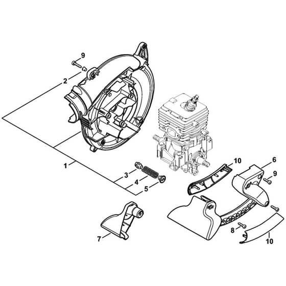 Genuine Stihl BG86 C-E - Fan Housing, Inside