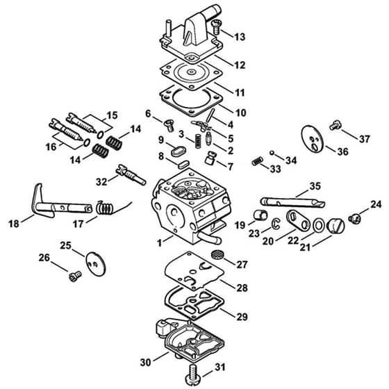 Genuine Stihl FS350 - Carburettor C1Q-S35