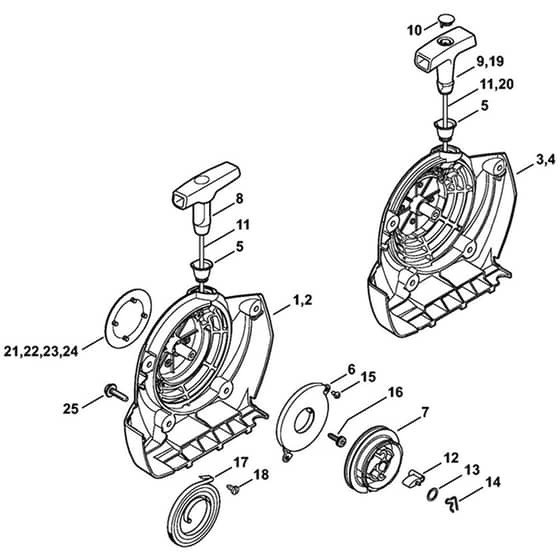 Genuine Stihl FS350 - Rewind starter