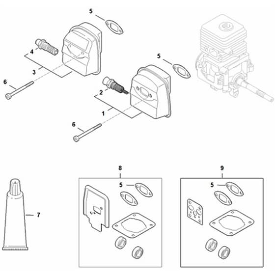 Genuine Stihl FS38 / E - Muffler