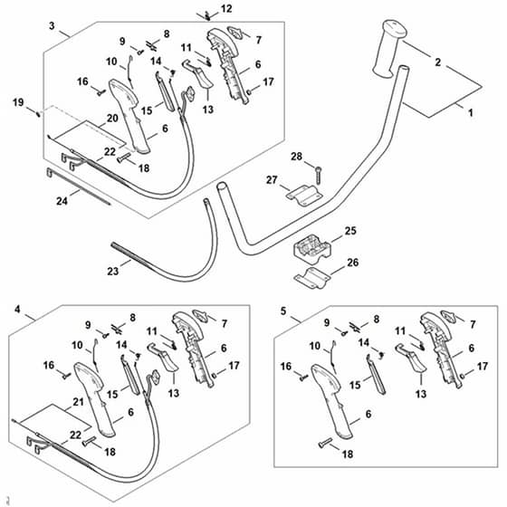 Genuine Stihl FS55 - Bike handle