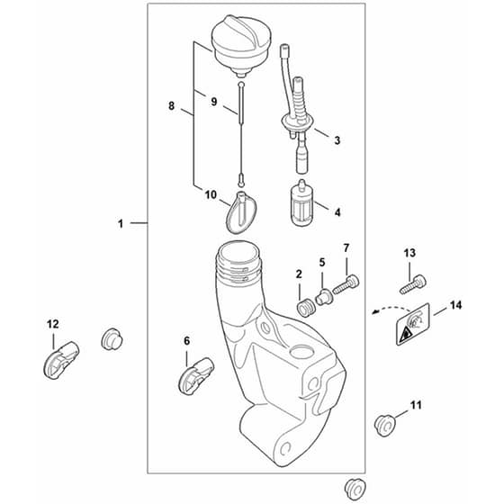 Genuine Stihl FS55 - Fuel tank