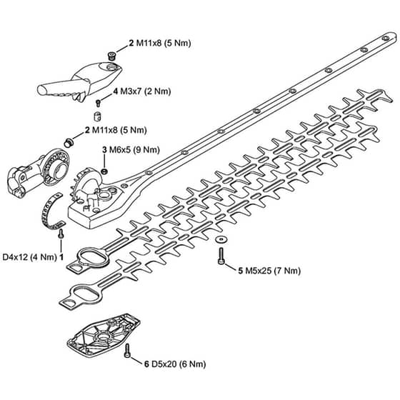 Genuine Stihl HL-KM 145 - Tightening torques