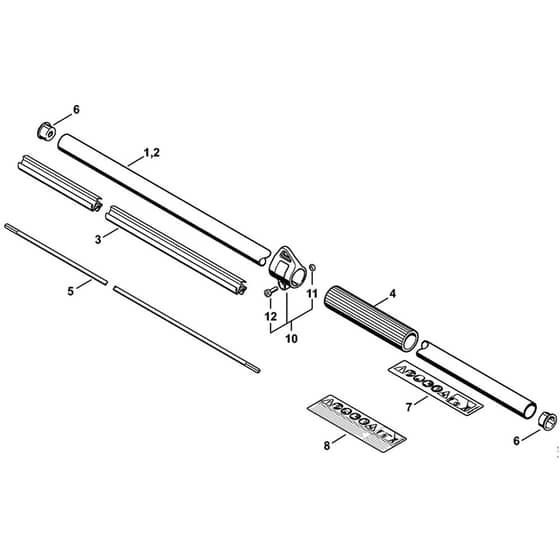 Genuine Stihl HL94 C-E - Drive Tube Assembly