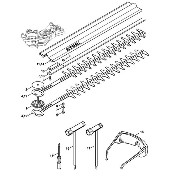 Genuine Stihl HS45 - Cutter Bar, Tools