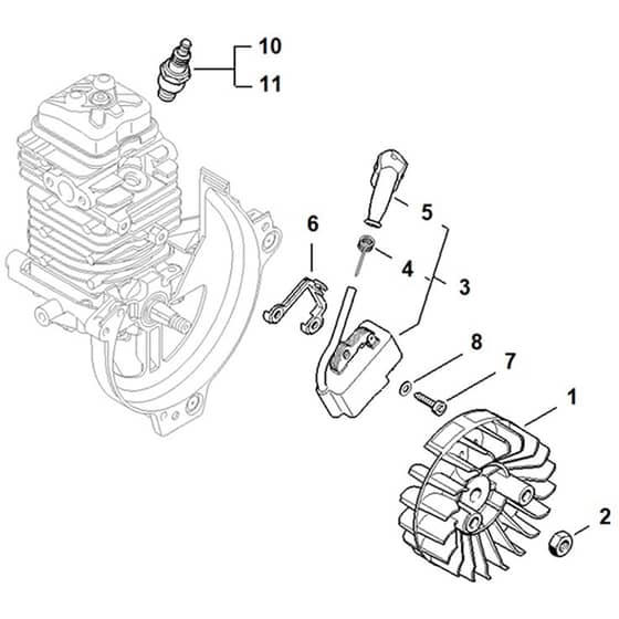 Genuine Stihl KM131 - Ignition system