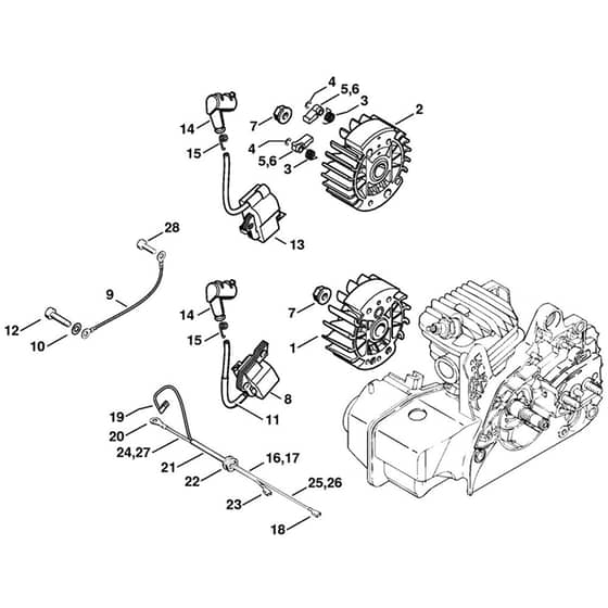 Genuine Stihl MS250 - Ignition system