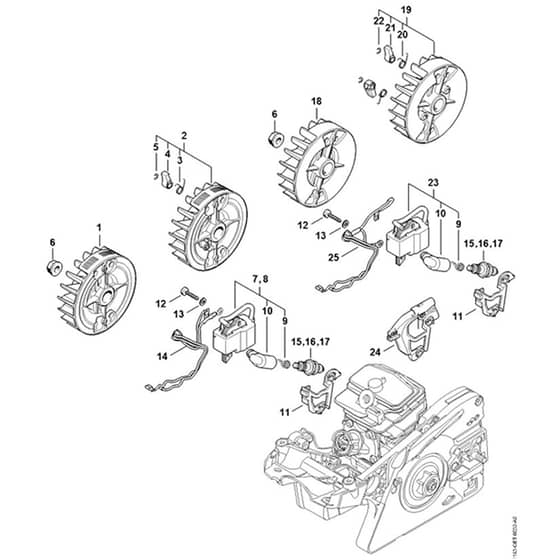 Genuine Stihl MS251 - Ignition System, Wiring Harness