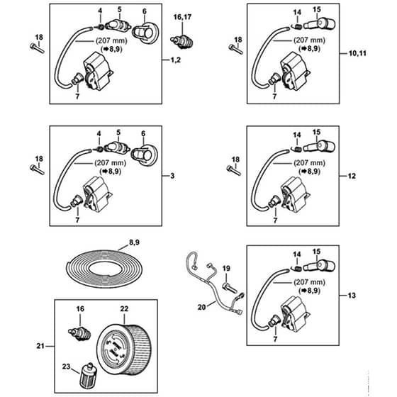 Genuine Stihl MS 362 C-M - Ignition System (14.2017) Diagram