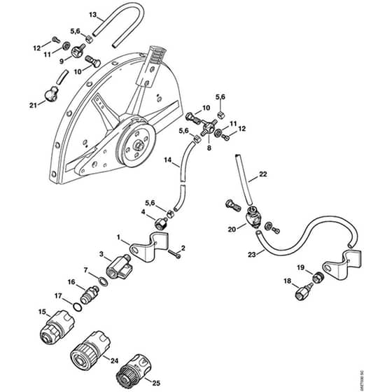 Genuine Stihl TS400 - Water attachment