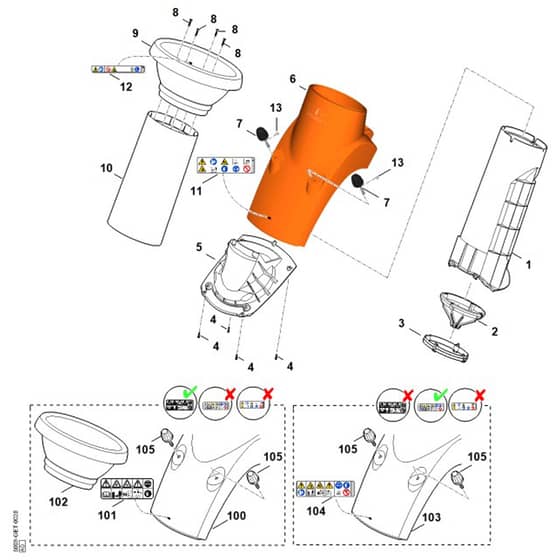 Stihl GHE250.0 S - Funnel - Parts Diagram