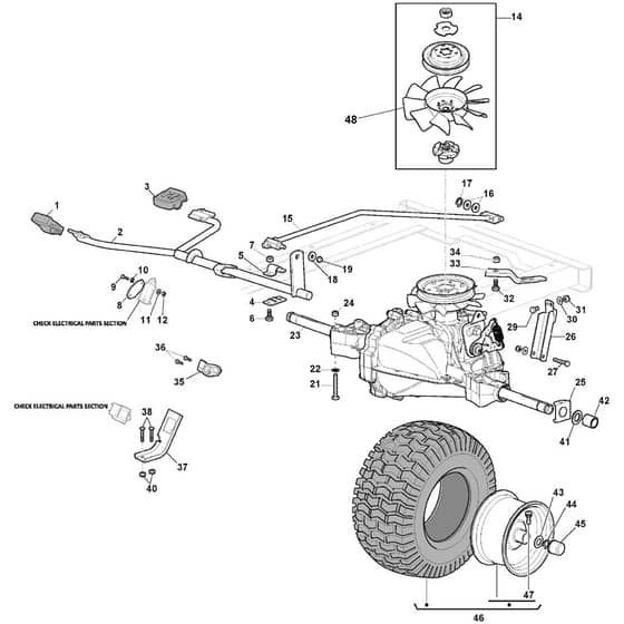 GLX 14-98HS - Oleo-Mac Ride On Mower Transmission Diagram