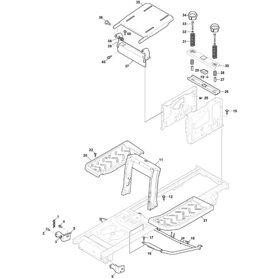 GLX 20-108HS - Oleo-Mac Ride On Mower Frame Diagram