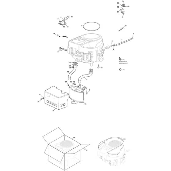 GLX 20-92 H2 - Oleo-Mac Ride On Mower Engine Diagram