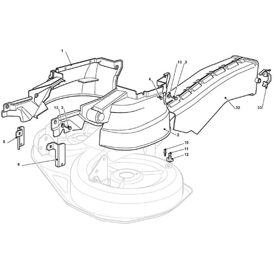 GLX 22-102 H2 - Oleo-Mac Ride On Mower Guards Diagram