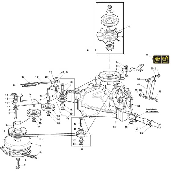 GLX 22-102 H2 - Oleo-Mac Ride On Mower Transmission Diagram