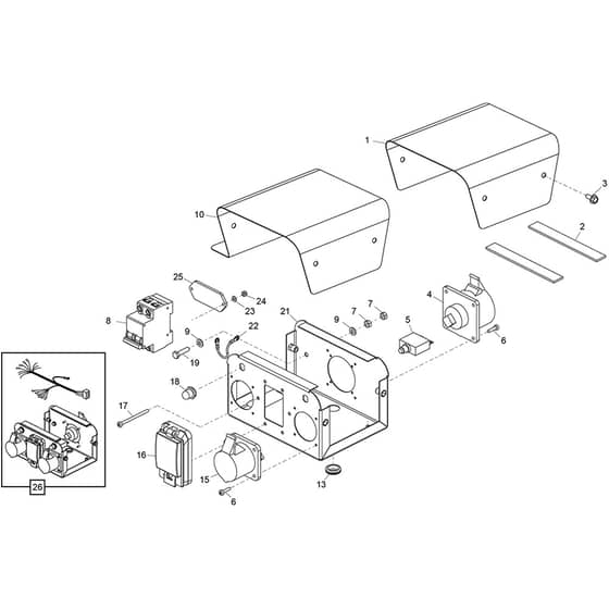 Belle GPX Range - Control Box Assembly(GPX 3400 CTE, GPX 5000 CTE&GPX 5000W CTE)