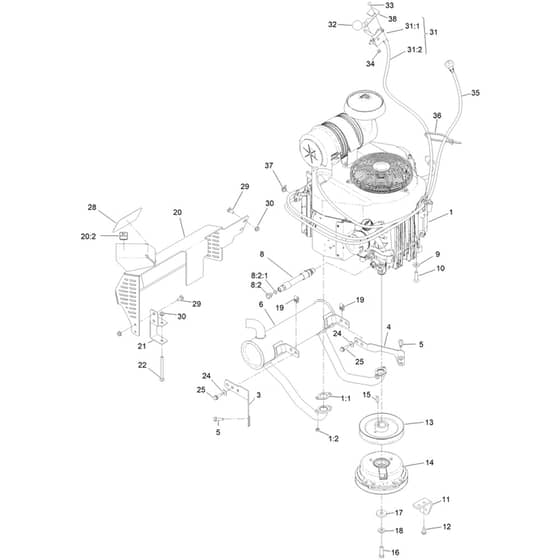 Toro GrandStand 122cm - 72504TE (414400000 - 414555999) Engine