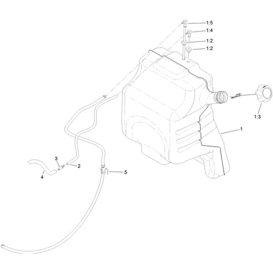 Toro GrandStand 122cm - 72504TE (414556000 - 415199999) Fuel Tank